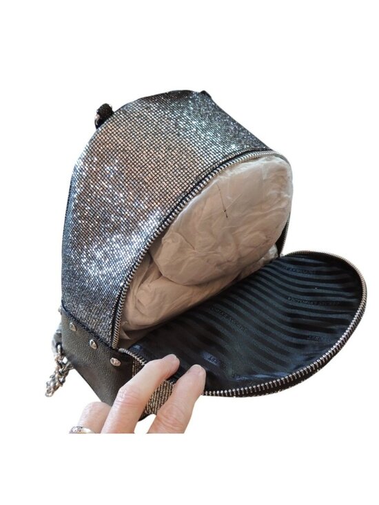 Victoria Secret NEW Sparkly Glitter Black Silver Compact  display picture 2